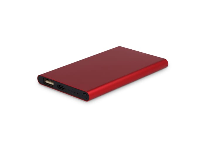 Powerbank 4000 mAh en alu recyclé personnalisable Enera Rouge