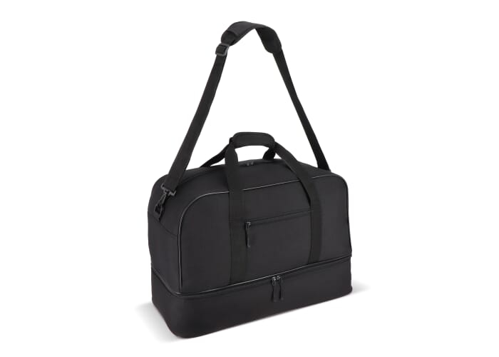 Sac de sport personnalisé à compartiment chaussures Noir