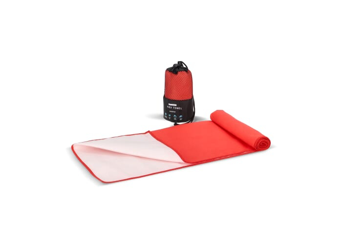 Serviette Quick Dry publicitaire en R-PET 40 × 80 cm Rouge