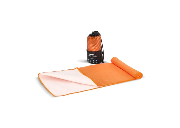 Serviette Quick Dry publicitaire en R-PET 40 × 80 cm Orange