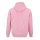 Sweat à capuche rose vu de dos, avec capuche à couture centrale, manches longues et finitions en bord-côte, sans marquage appare Sweat à capuche rose vu de dos, avec capuche à couture centrale, manches longues et finitions en bord-côte, sans marquage appare
