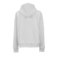 Sweat à capuche pour femme gris clair vu de dos avec capuche et manches longues. Sweat à capuche pour femme gris clair vu de dos avec capuche et manches longues.