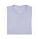 Sweat unisexe bleu clair soigneusement plié, mettant en évidence le col rond et l'encolure, sans marquage visible. Sweat unisexe bleu clair soigneusement plié, mettant en évidence le col rond et l'encolure, sans marquage visible.