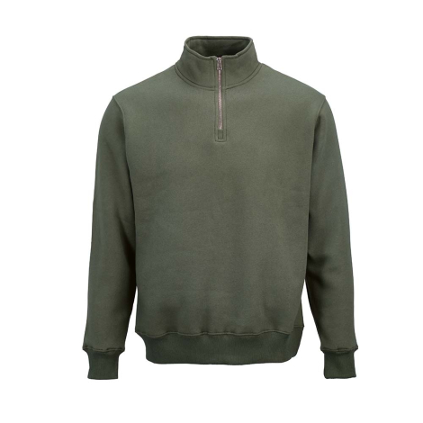 Sweat unisexe personnalisable col zippé 340 g/m² Malibu