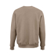 Vue de dos d'un sweat mixte beige à col rond avec manches longues et finitions en bord-côte, présenté sans personnalisation visi Vue de dos d'un sweat mixte beige à col rond avec manches longues et finitions en bord-côte, présenté sans personnalisation visi