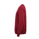 Vue de profil d'un sweat mixte bordeaux à col rond mettant en évidence la coupe, la manche longue et les finitions en bord-côte, Vue de profil d'un sweat mixte bordeaux à col rond mettant en évidence la coupe, la manche longue et les finitions en bord-côte,