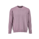 Sweat unisexe à col rond rose poudré vu de face, avec manches longues et finitions en bord-côte, sans personnalisation visible.