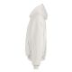 Vue de profil d'un sweat à capuche oversize blanc mettant en évidence la coupe ample, la capuche et la poche kangourou, sans per Vue de profil d'un sweat à capuche oversize blanc mettant en évidence la coupe ample, la capuche et la poche kangourou, sans per