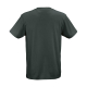 T-shirt unisexe vert foncé vu de dos à plat, sans personnalisation visible. T-shirt unisexe vert foncé vu de dos à plat, sans personnalisation visible.