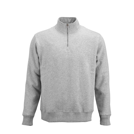 Sweat unisexe personnalisable col zippé 340 g/m² Malibu
