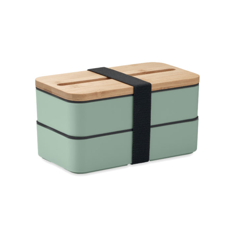 Lunchbox promotionnelle PP recyclé à deux niveaux WINT