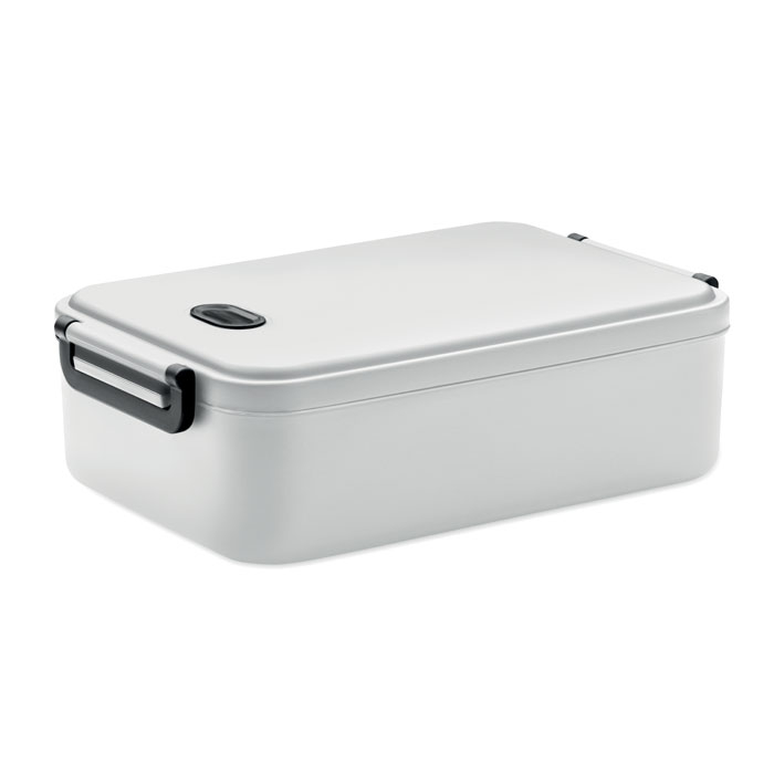 Boîte repas publicitaire PP recyclé 2200 ml Indusmax Blanc