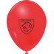 Ballon gonflable rouge, vue de face, présentant une personnalisation visible au centre. Ballon gonflable rouge, vue de face, présentant une personnalisation visible au centre.