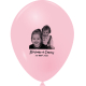 Ballon gonflable rose, vue de face, présentant une personnalisation visible au centre. Ballon gonflable rose, vue de face, présentant une personnalisation visible au centre.