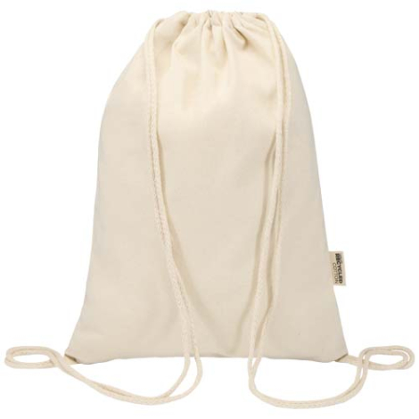 Sac publicitaire 140g en coton recyclé avec cordon Oregon Blend