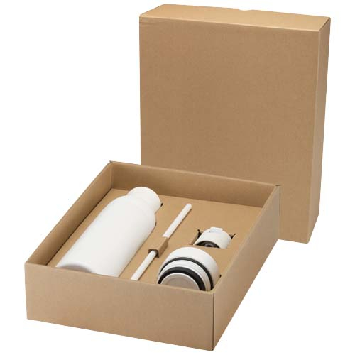 Bouteille recyclée à personnaliser 650ml Illuminate Blanc