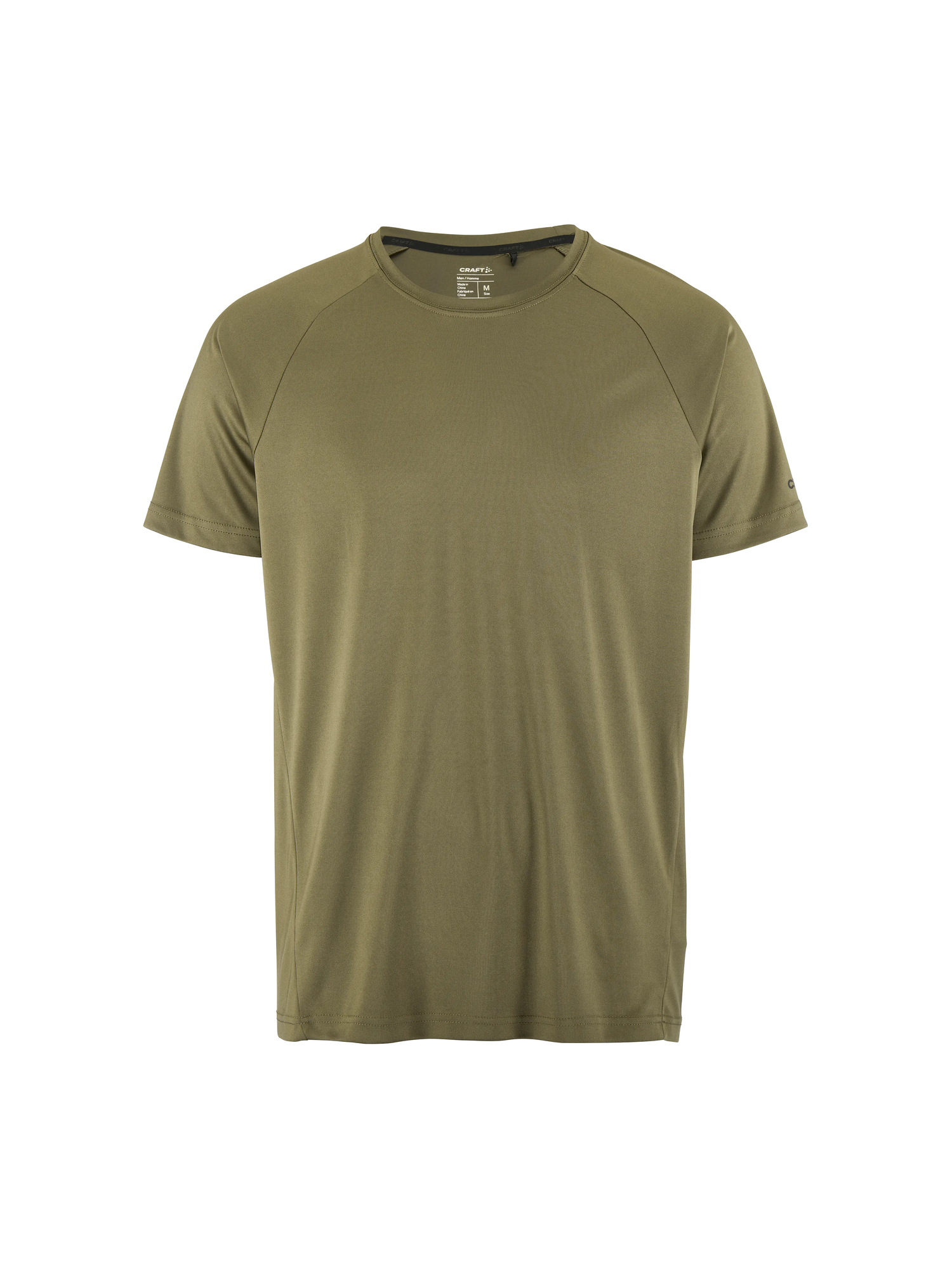 T-shirt running personnalisé polyester recyclé homme - CRAFT Kaki