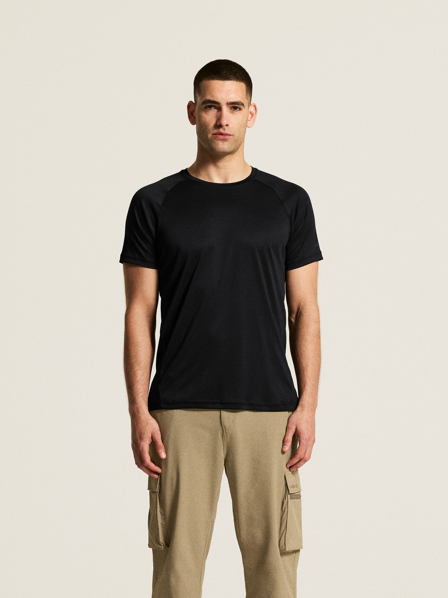 T-shirt running personnalisé polyester recyclé homme - CRAFT Noir