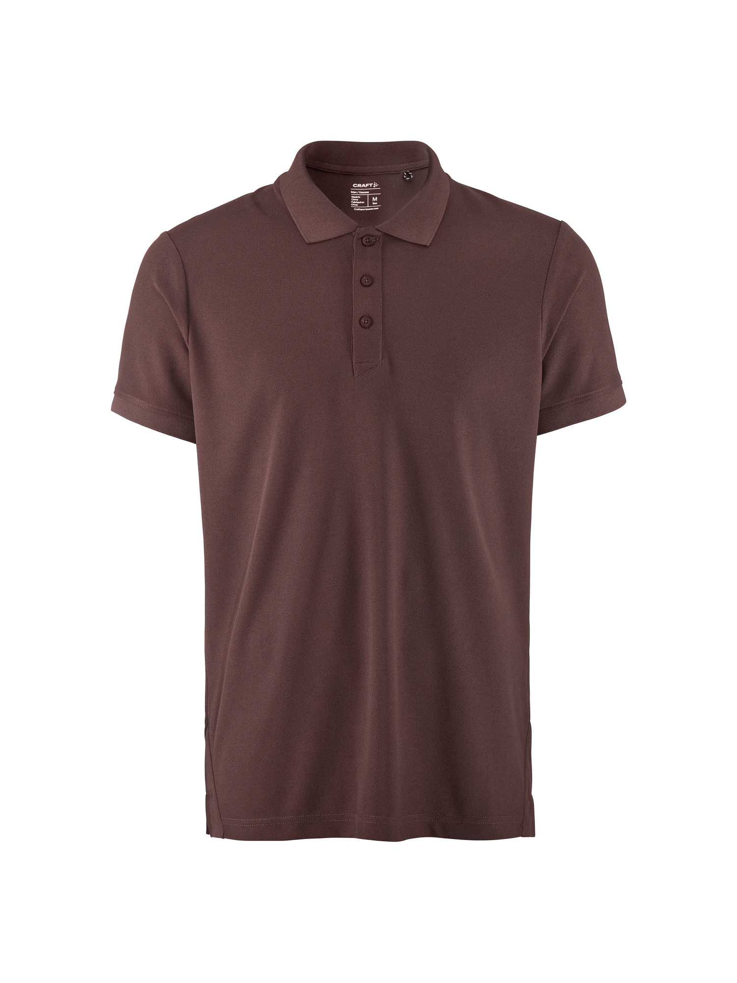 Polo sport publicitaire homme polyester recyclé - CRAFT Prune