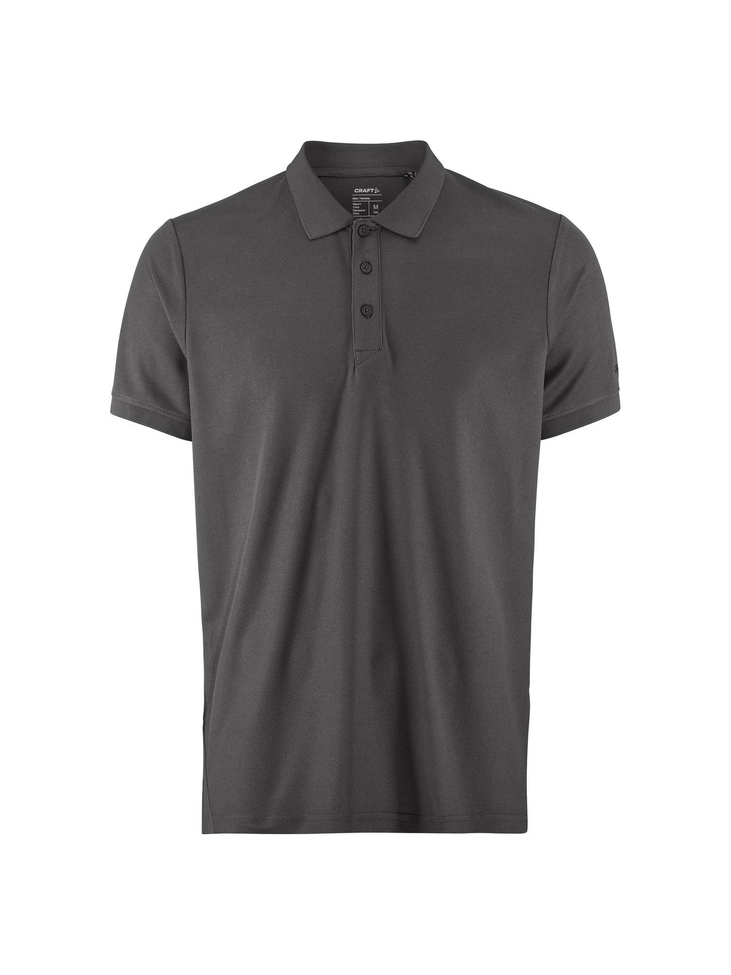 Polo sport publicitaire homme polyester recyclé - CRAFT Anthracite