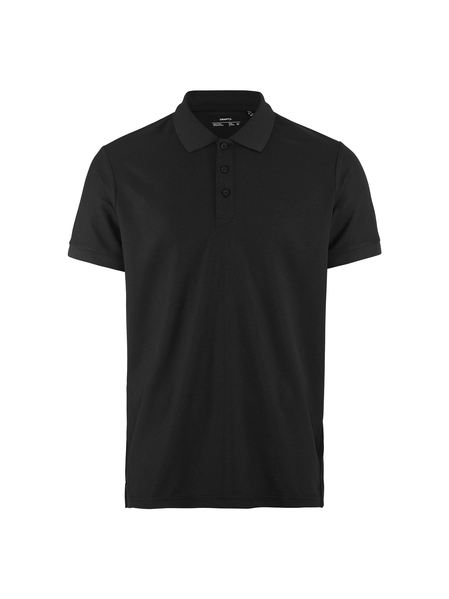 Polo sport publicitaire homme polyester recyclé - CRAFT Noir